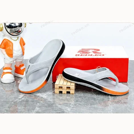 Dép kẹp nam viền đế phối màu RL86 màu Xám Cam